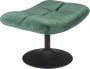 Dutchbone Hocker 'Bar' Velvet kleur Groen - Thumbnail 1