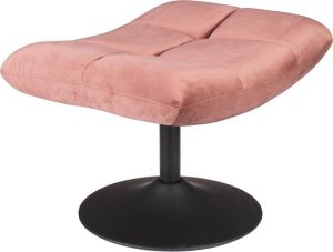 Dutchbone Hocker 'Bar' Velvet kleur Roze
