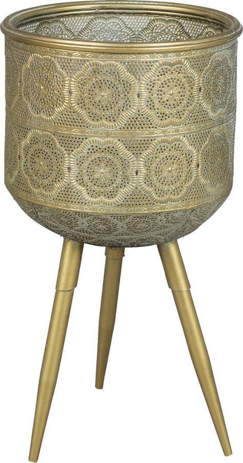 Dutchbone Plantenstandaard Botanique Goudkleurig