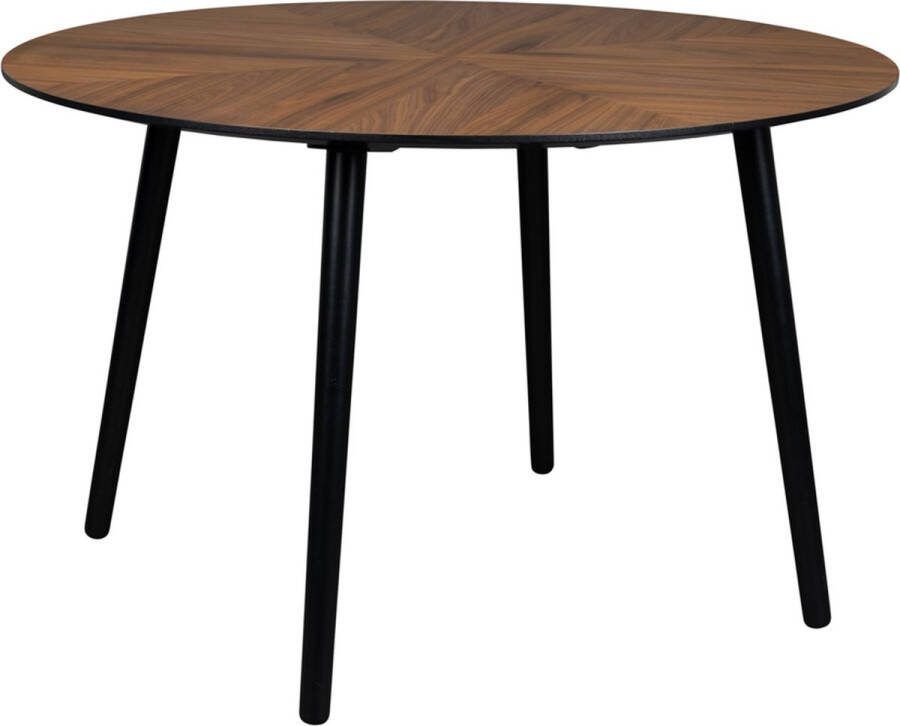 Dutchbone Ronde Eettafel Clover Notenhout 120cm Bruin