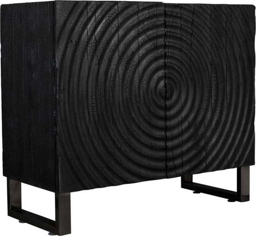 Dutchbone Opbergkast Coals Acaciahout 81 x 94cm Zwart