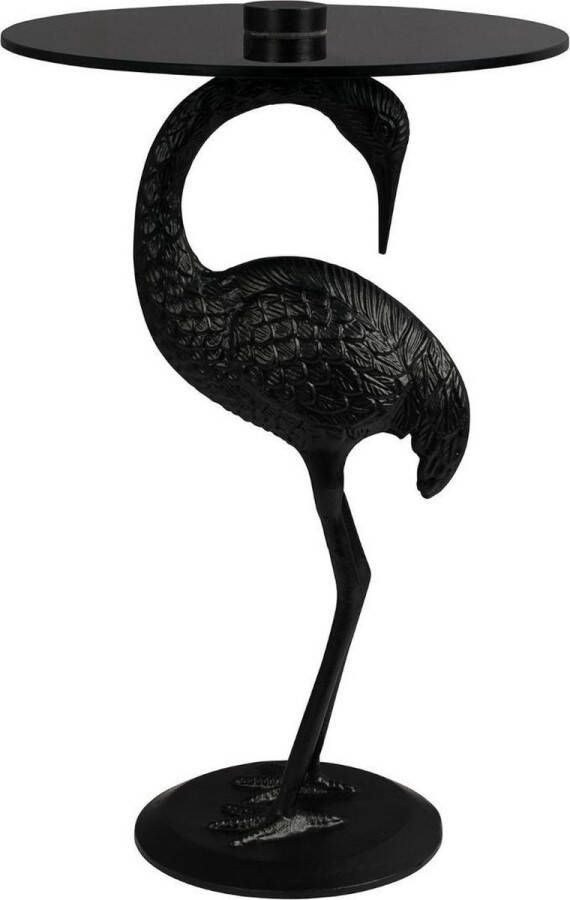 Dutchbone Bijzettafel Crane Zwart Rond