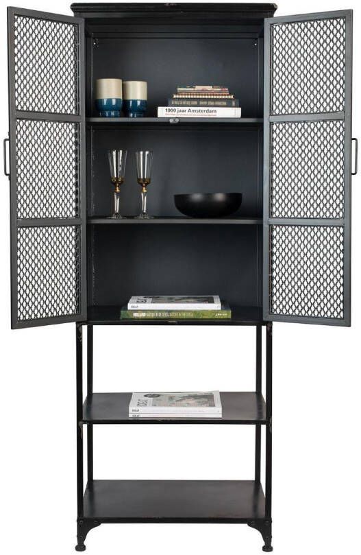 Dutchbone Opbergkast Denver 160.5 x 60cm Zwart