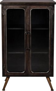 Dutchbone Opbergkast Denza Vintage Finish 100 x 60cm Zwart