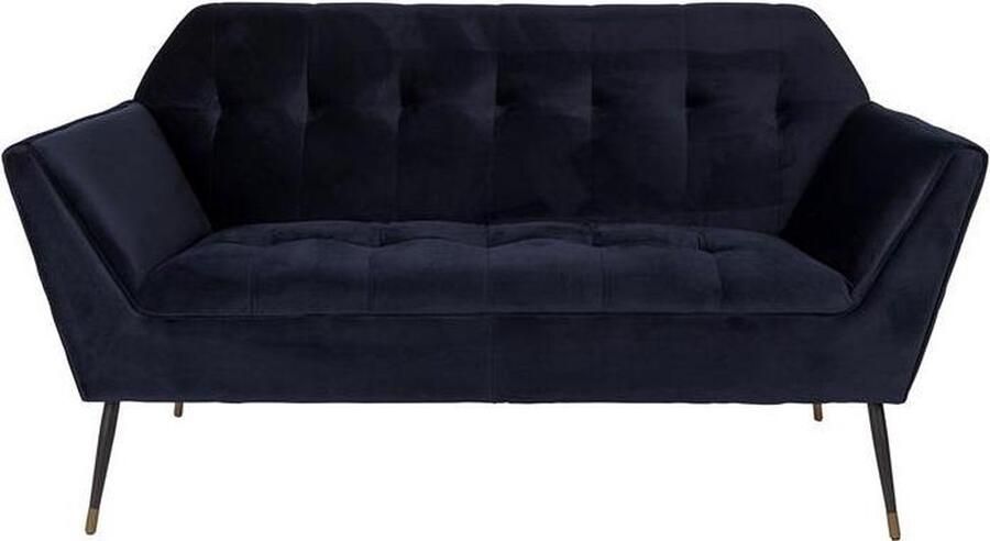 Dutchbone 2-zits Bank Kate Blauw Velvet