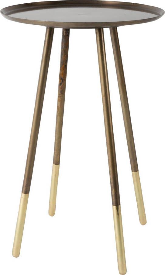 Dutchbone Bijzettafel Eliot Antique Brass 37cm Rond