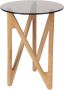 Dutchbone Naia Bijzettafel Rond 40 cm Hout Natural Transparant - Thumbnail 1