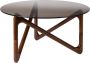 Dutchbone Ronde Salontafel Naia Eikenhout en glas 80cm Bruin - Thumbnail 1