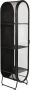Dutchbone Vitrinekast Oval 181 x 46cm Zwart - Thumbnail 1