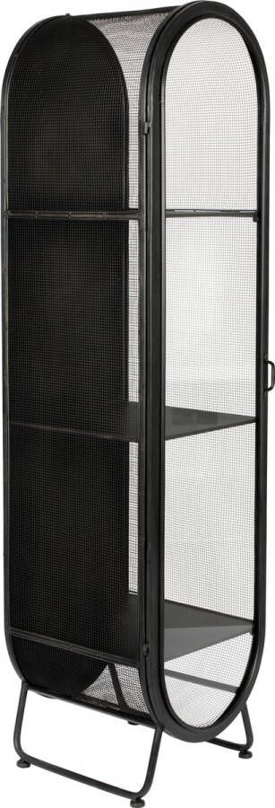Dutchbone Vitrinekast Oval 181 x 46cm Zwart