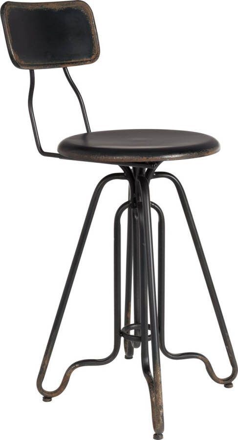 Dutchbone Ovid Barkruk Zithoogte 61 Cm Zwart Metaal