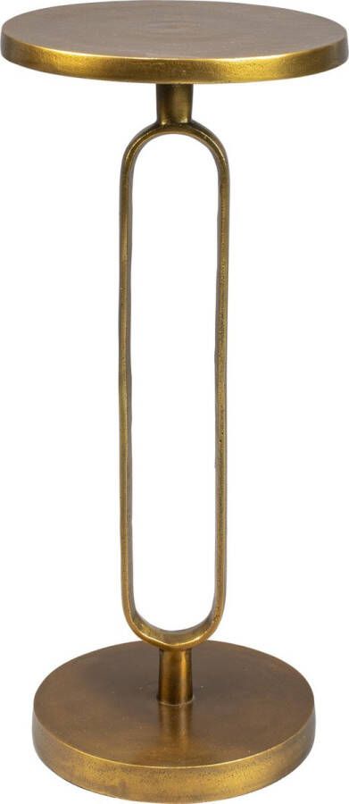 Dutchbone Bijzettafel Sandook Antique Brass Rond