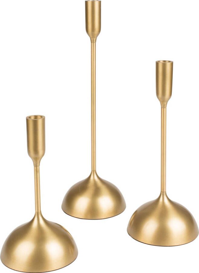 Dutchbone Kaarshouder Sesta set van 3 stuks Goudkleurig