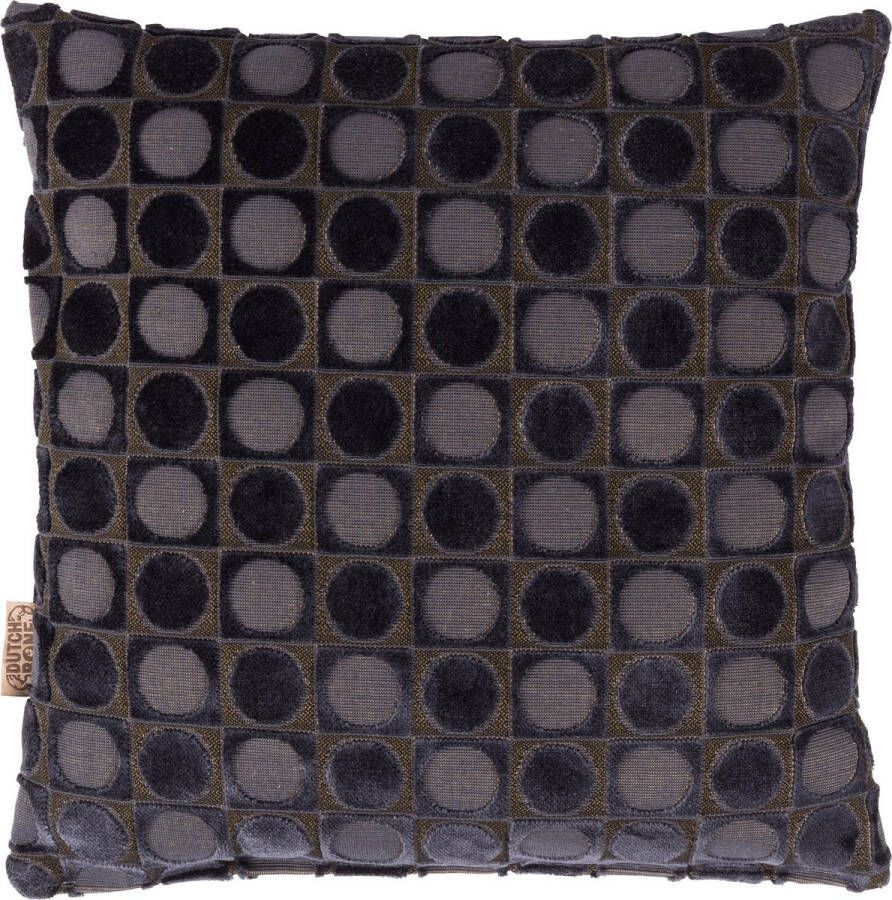 Dutchbone pillow ottava dark blue