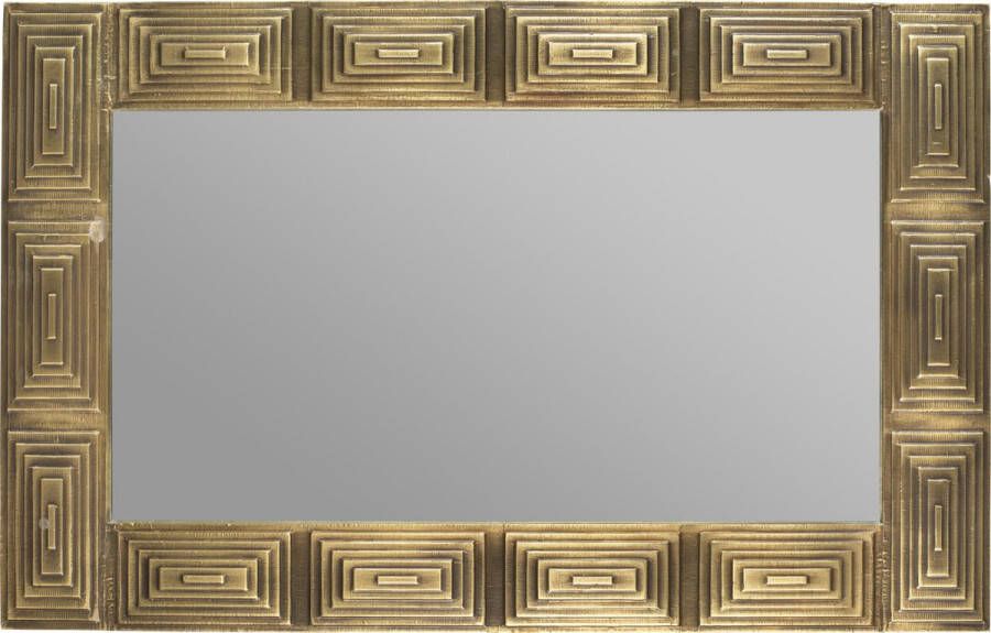 Dutchbone Spiegel Volan mangohout 110x70cm goud