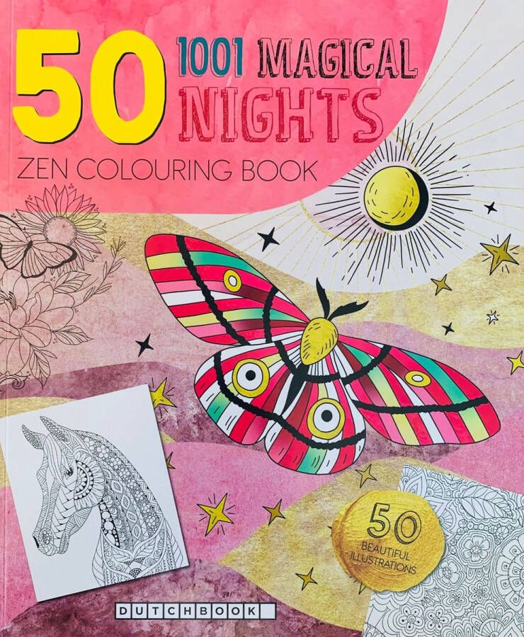 Dutchbook Kleurboek voor volwassen Zen kleurboek ''1001 Magical nights'' Kleurboek voor volwassenen 1001 nachten Kleurboeken