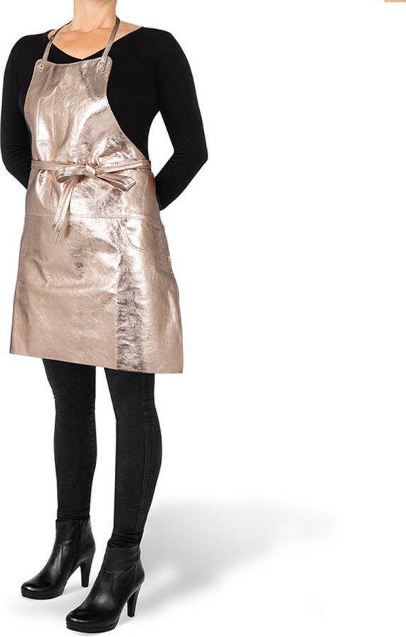 Dutchdeluxes Luxe Keukenschort One site Goudkleurig