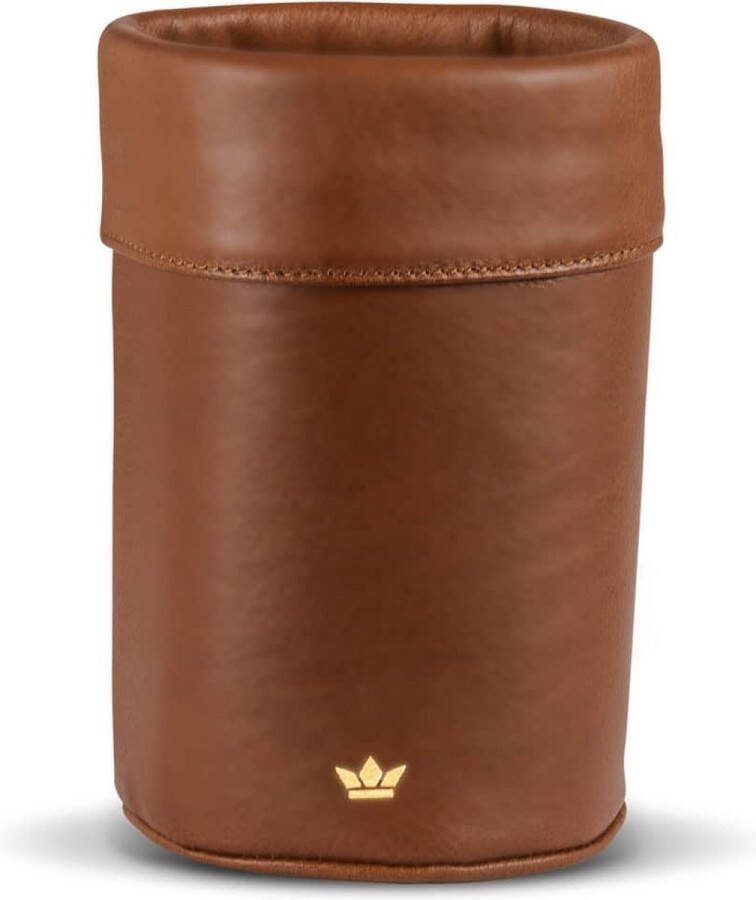 Dutchdeluxes Luxe Leer Wijnkoeler Champagnekoeler REACh-gecertificeerd Vintage Cognac Bruin