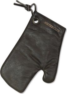 Dutchdeluxes Ovenwant (Volnerf) Leder Vintage Grijs Geschikt voor Barbecue Incl. Geschenkdoos