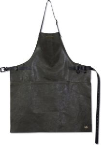 Dutchdeluxes (Volnerf) Lederen BBQ Schort Vintage Grijs