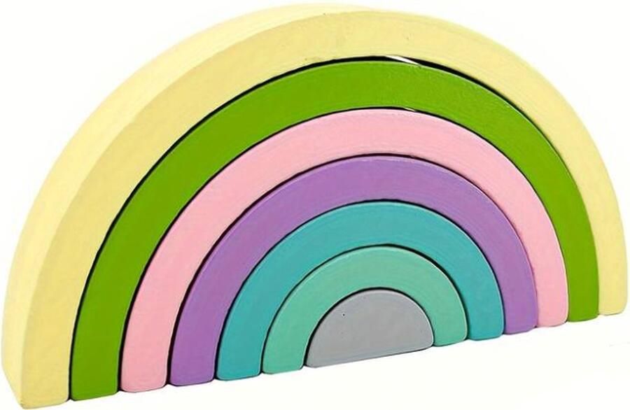 Dutchers . Bouwblokken Zonnebloem Geel Hout Multicolor Bouwstenen Gekleurde Bouwblokken Milieu Vriendelijk Cognitieve Houten Speelgoed Voor Kinderen 4 t m 6 Jaar