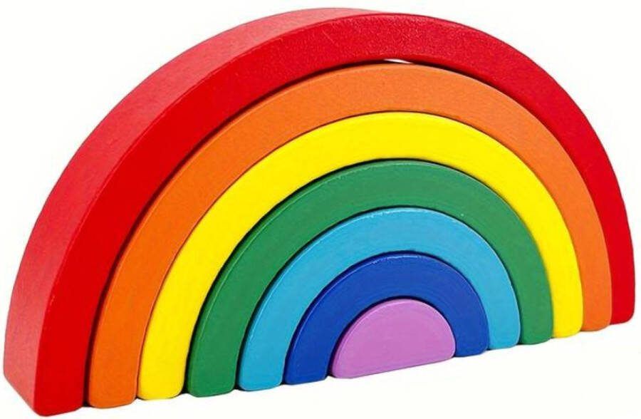 Dutchers . Regenboog Bouwblokken Hout Multicolor Bouwstenen Gekleurde Bouwblokken Milieu Vriendelijk Cognitieve Houten Speelgoed Voor Kinderen 4 t m 6 Jaar