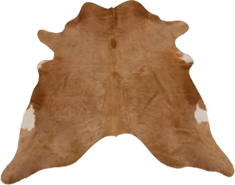 Dutchskins Koeienhuid vloerkleed Licht cognac dikke kwaliteit koeienkleed Ecologisch gelooide koeienvellen Uniek gefotografeerde koeienhuiden