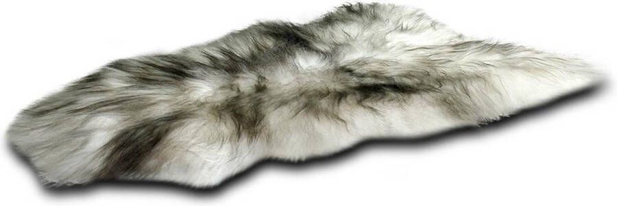 Dutchskins IJslandse schapenvacht zwart wit getopt schapenvacht IJslands 100 x 60 cm schapenvacht kleed 100% echt schapenvel