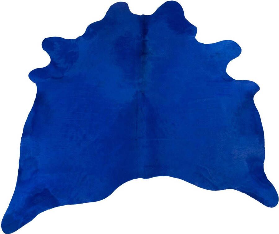 Dutchskins Koeienhuid vloerkleed Cobalt blauw Koeienkleed Cobalt blauw mooie dikke kwaliteit handgeselecteerde koeienvellen Ecologisch gelooid Uniek gefotografeerde koeienhuiden