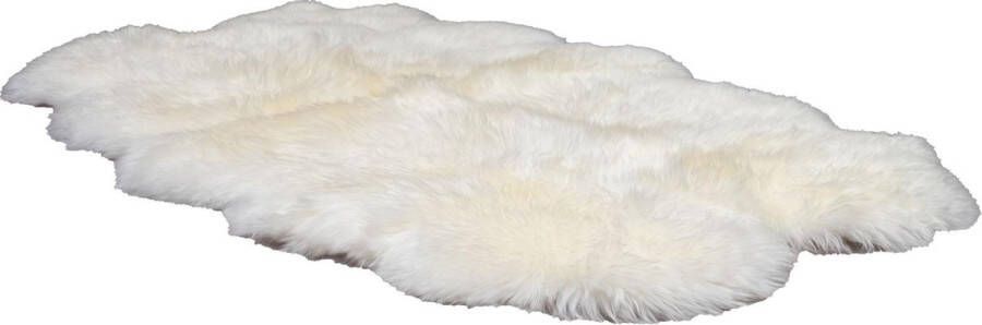 Dutchskins Designer schapenvacht vloerkleed 190 x 120 cm patchwork Ivoor wit; Wit; Creme wit Hoogpolig vloerkleed natuurlijke vorm