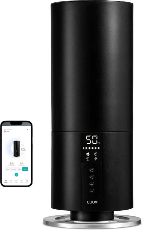 Duux Beam Mini 2 Smart Luchtbevochtiger DXHU12 Luchtbevochtiger met Hygrometer Aromatherapie Zwart