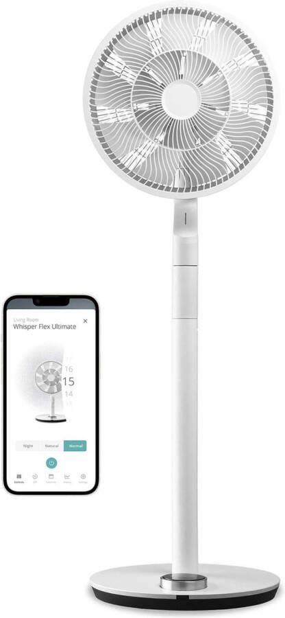 Duux Whisper Flex Ultimate Zwart Smart Statiefventilator & Tafelventilator 30 Snelheden