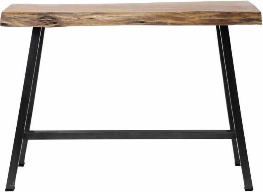 Duverger ® Nature Bartafel massief Acacia naturel metalen frame zwarte poedercoat finish