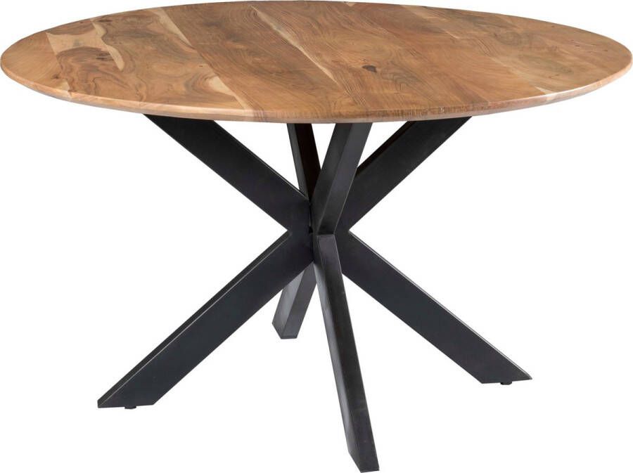 Duverger Nordic Eettafel acacia naturel rond dia 120cm spider poot gecoat staal