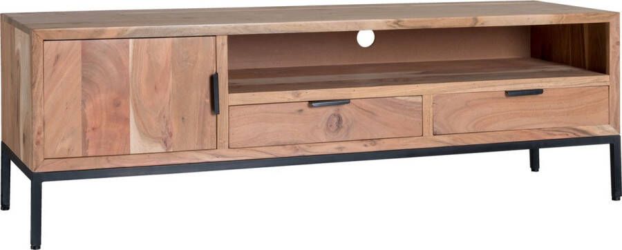 Duverger Nordic TV-meubel acacia naturel 140cm 1 deur 2 lades 1 nis