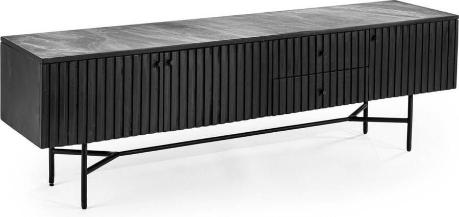 Duverger Piano Tv-meubel L175cm mango zwart marmer blad