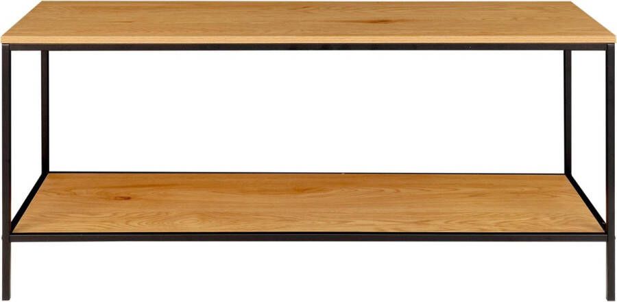 Duverger Scandibasic TV-meubel eiklook melamine spaanplaat 2 leggers staal frame zwart 100x45x36cm