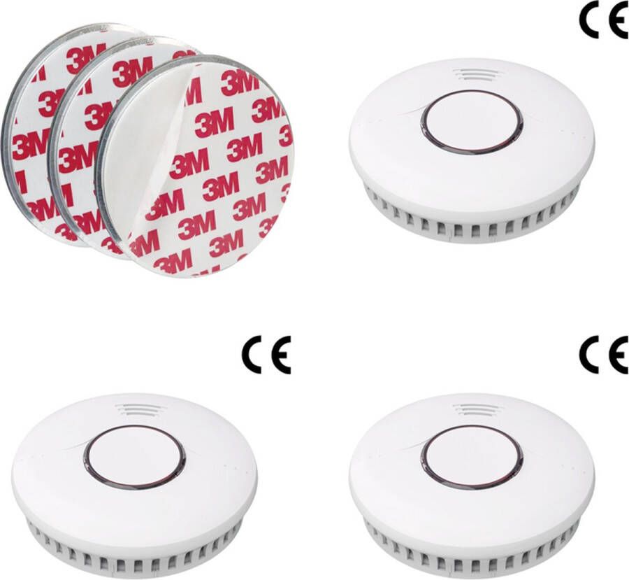 DVM International B.V. DVM-SA30M-3: set met 3 rookmelders. Vaste batterij (10 jaar). Magnetische montage. Garantie 10 jaar. Voldoet aan Europese norm EN 14604