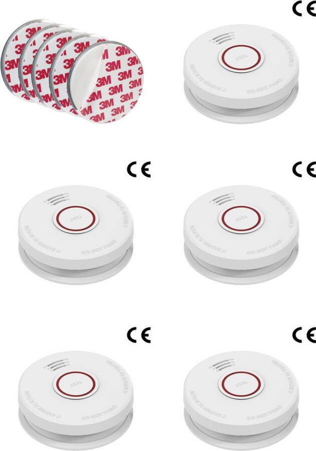 DVM International B.V. DVM-SB90M-5: set met 5x optische rookmelder en magnetische montage. Werkt op batterij. Garantie 10 jaar. Voldoet aan Europese norm EN14604