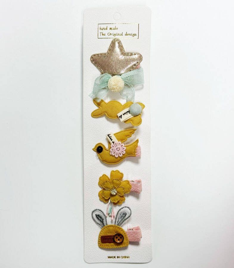 DW4Trading Baby en Kinder Haarspeldjes Haarclipjes Haar Accessoires Set van 5 Stuks Type 1