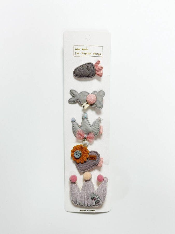 DW4Trading Baby en Kinder Haarspeldjes Haarclipjes Haar Accessoires Set van 5 Stuks Type 4