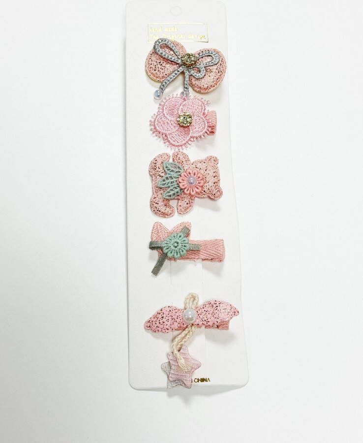 DW4Trading Baby en Kinder Haarspeldjes Haarclipjes Haar Accessoires Set van 5 Stuks Type 7