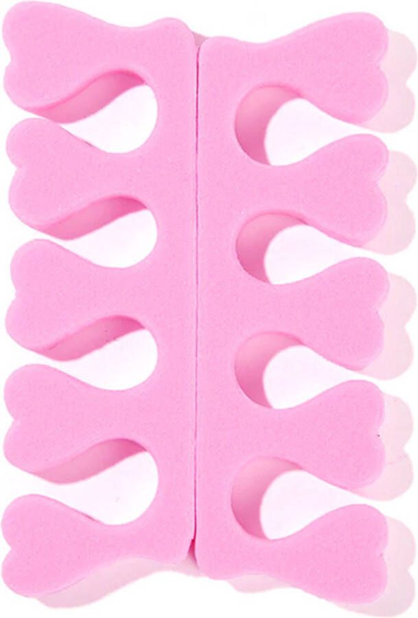 DW4Trading Foam Vinger & Teenspreiders Licht Roze 2 Stuks