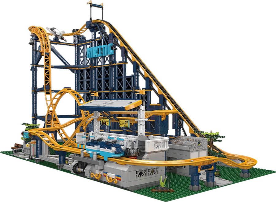 DW4Trading Roller Coaster Achtbaan met 2 Motoren en Batterijbox 3238 Stuks Compatibel met Grote Merken