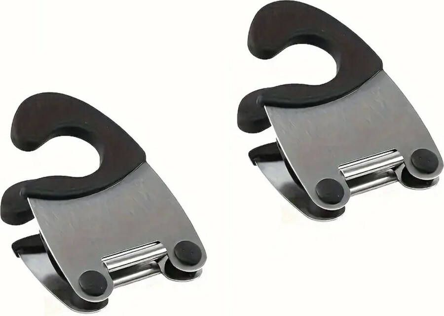 DW4Trading RVS Lepelhouder Zwart Set van 2 stuks Keuken Accessoires Keukengerei Houder