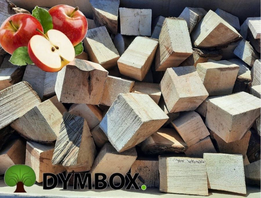 Dymbox 1 5 KG Appel Chunks|Rookhout voor de Kamado BBQ |Rookoven| 100% Appel Onbehandeld |
