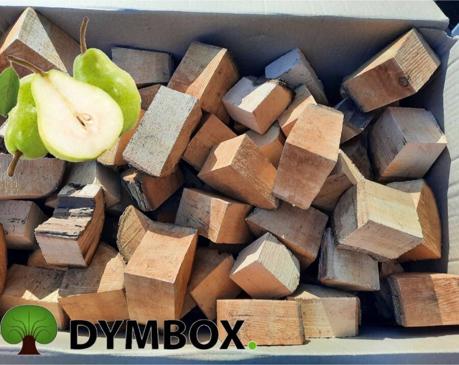 Dymbox 1 5 KG Peer Chunks|Rookhout voor de Kamado BBQ |Rookoven| 100% Peer Onbehandeld |