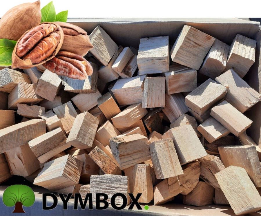 Dymbox 1 5KG Hickory Chunks|Rookhout voor de Kamado BBQ |Rookoven| 100% Hickory Onbehandeld |
