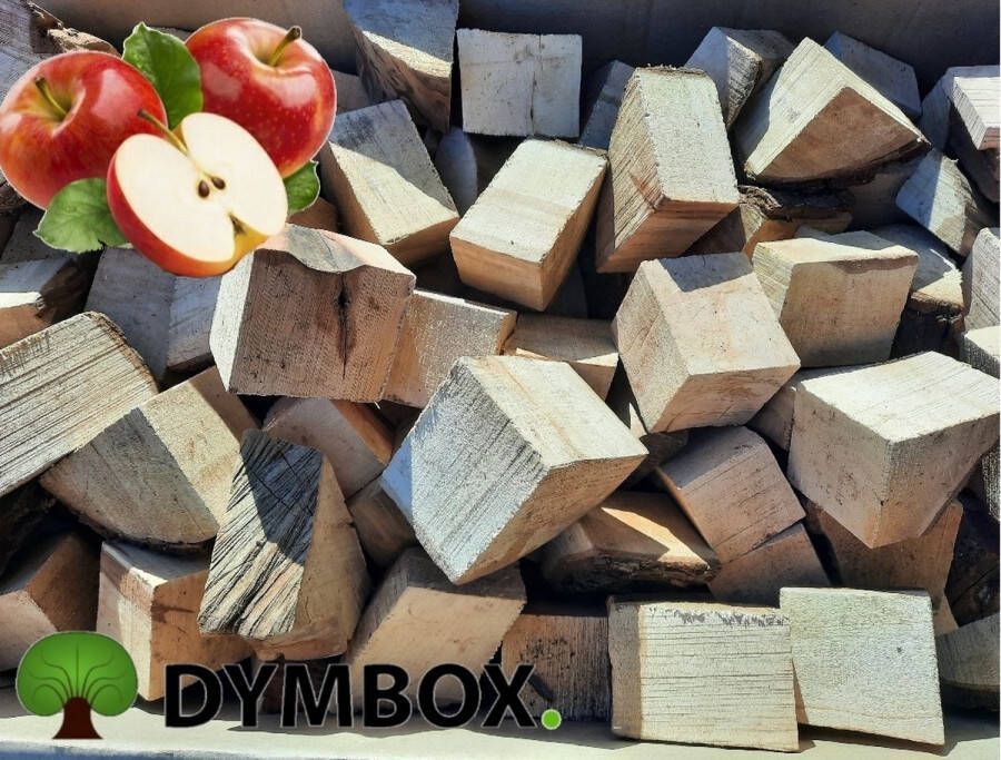 Dymbox 15 KG Appel Chunks|Rookhout voor de Kamado BBQ |Rookoven| 100% Appel Onbehandeld |