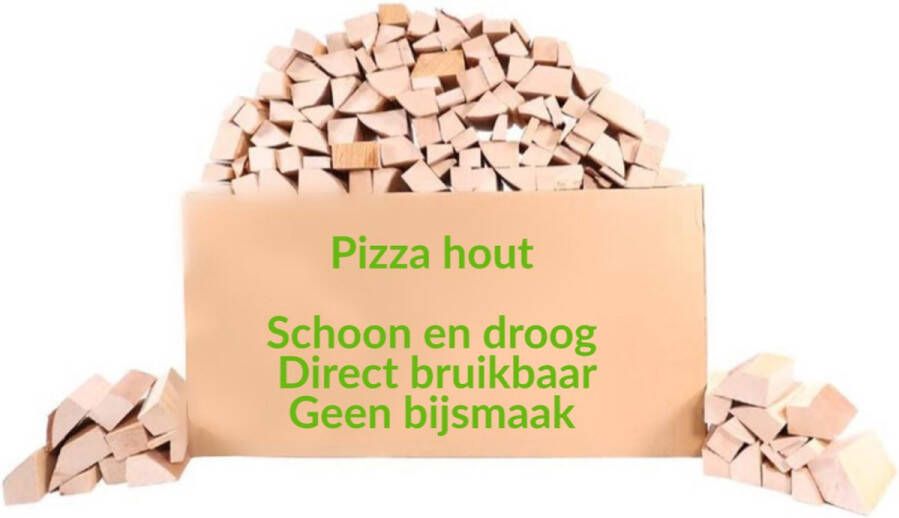 Dymbox 15 kg Pizzahout voor de grote pizzaoven 15 kilogram pizza hout braai hout groot formaat pizzahout 15x30cm